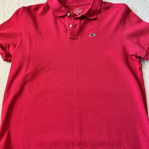 Vineyard Vines Boys 12-14 medium red Heritage Polo Shirt